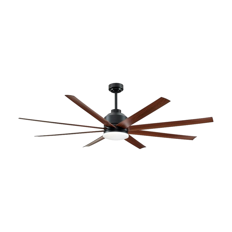 Ventilatore da soffitto tradizionale con venature del legno nero e scuro con luce Ventilatore da soffitto tradizionale con venature del legno nero e scuro con luce