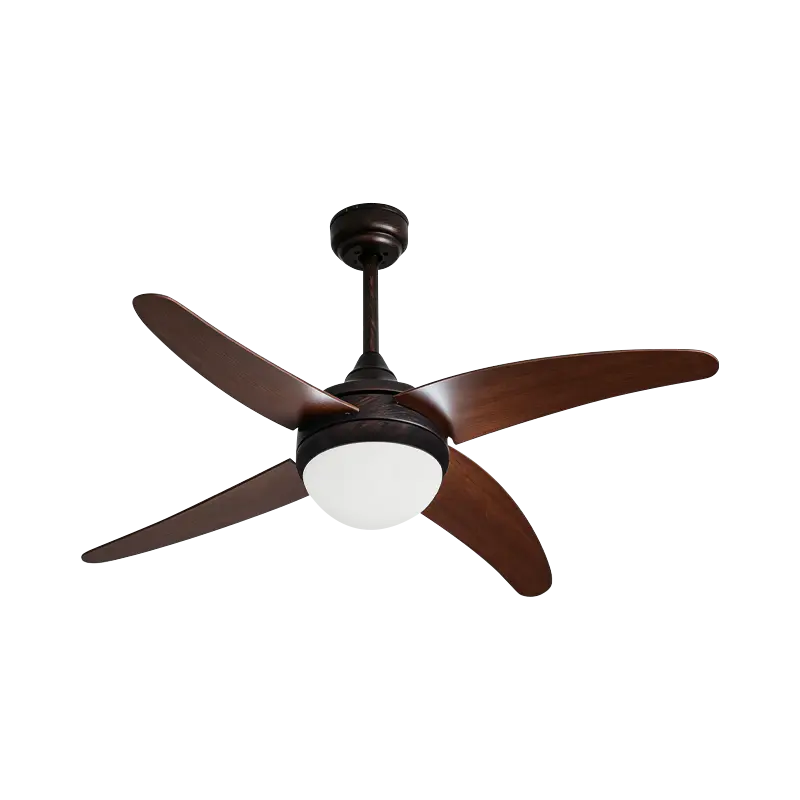Ventilatore da soffitto con lama in compensato con luce