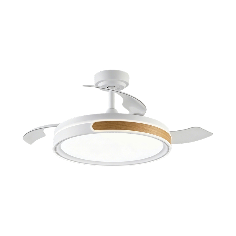 Luce per ventilatore retrattile con venature del legno rustico Luce per ventilatore retrattile con venature del legno rustico