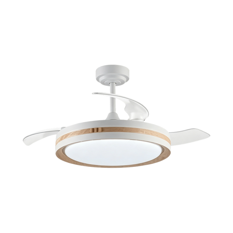Luce per ventilatore retrattile con venature del legno rustico Luce per ventilatore retrattile con venature del legno rustico