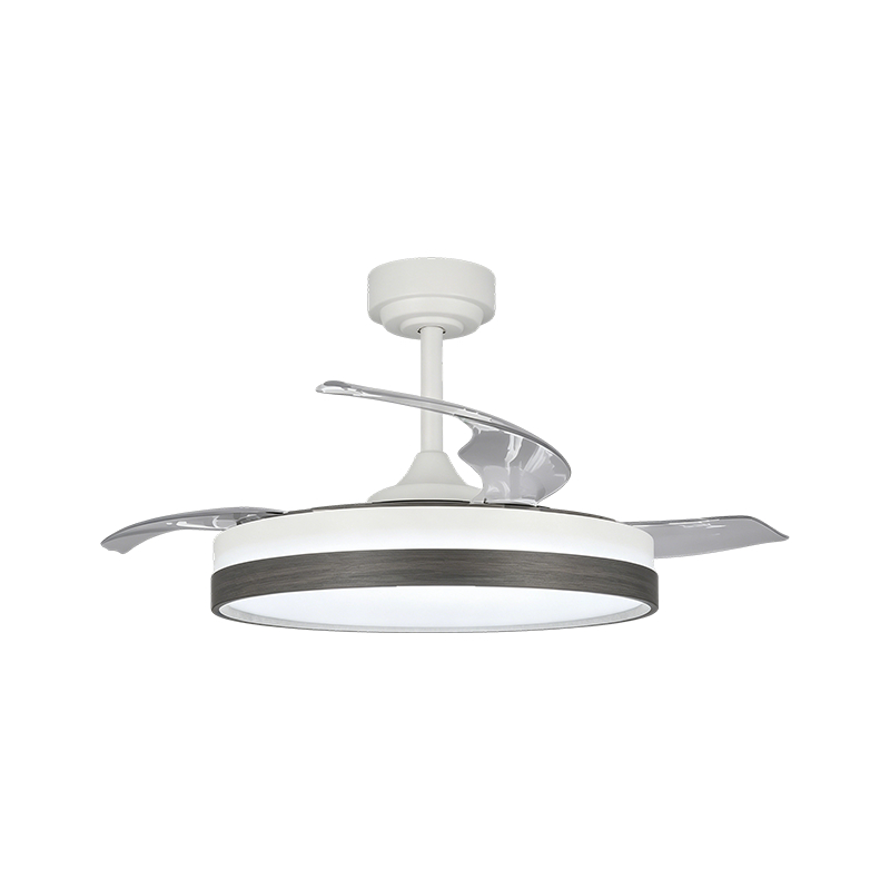 Luce per ventilatore retrattile con venature del legno rustico Luce per ventilatore retrattile con venature del legno rustico