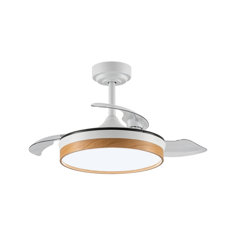 Luce per ventilatore retrattile con venature del legno rustico Luce per ventilatore retrattile con venature del legno rustico