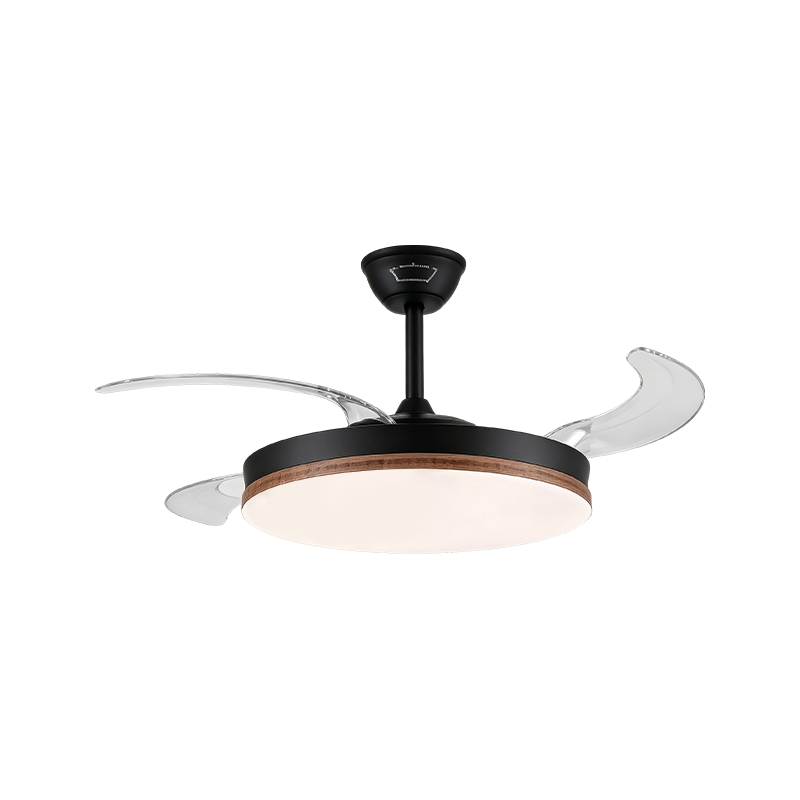 Luce per ventilatore retrattile con venature del legno rustico Luce per ventilatore retrattile con venature del legno rustico