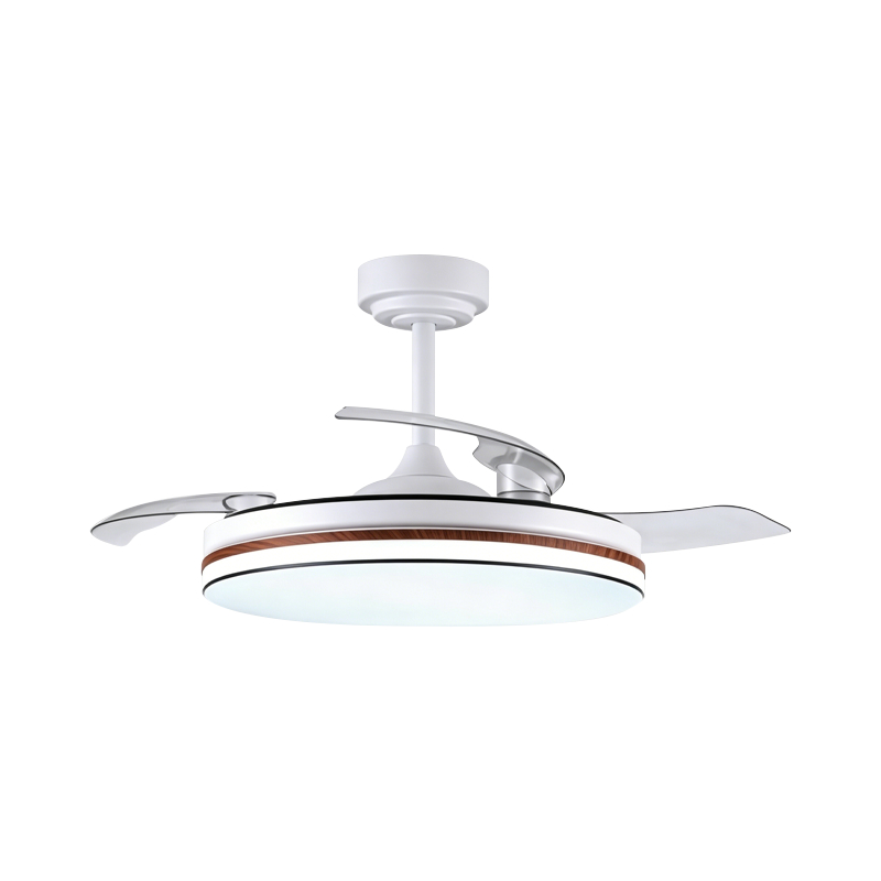 Luce per ventilatore retrattile con venature del legno rustico Luce per ventilatore retrattile con venature del legno rustico