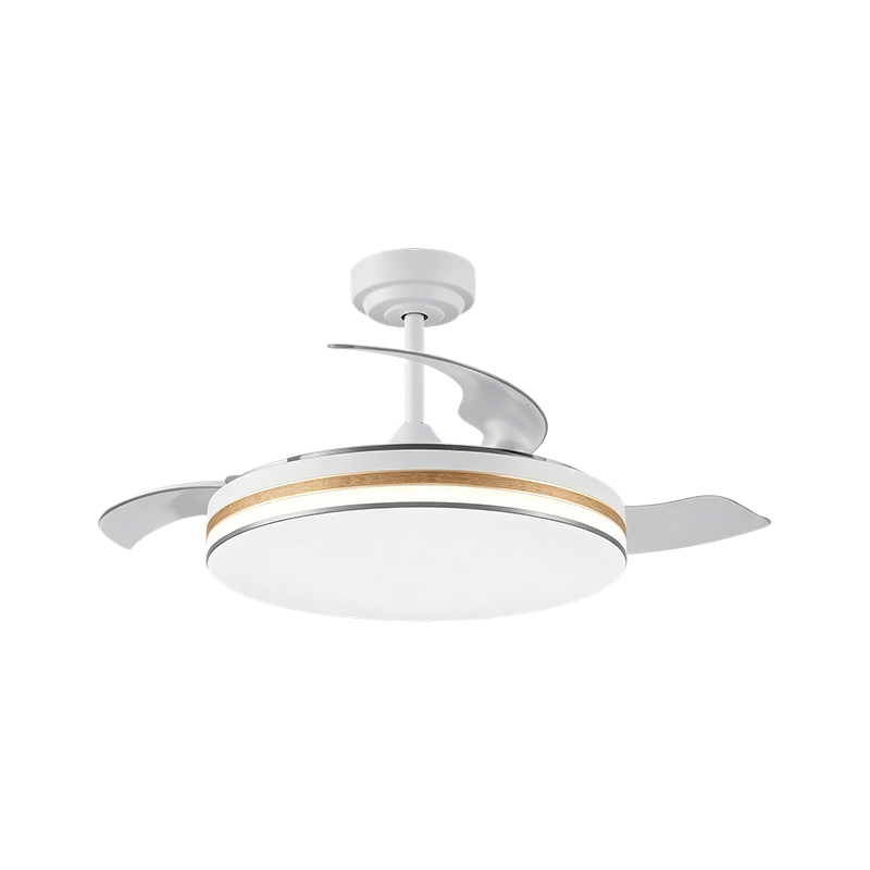 Luce per ventilatore retrattile con venature del legno rustico Luce per ventilatore retrattile con venature del legno rustico