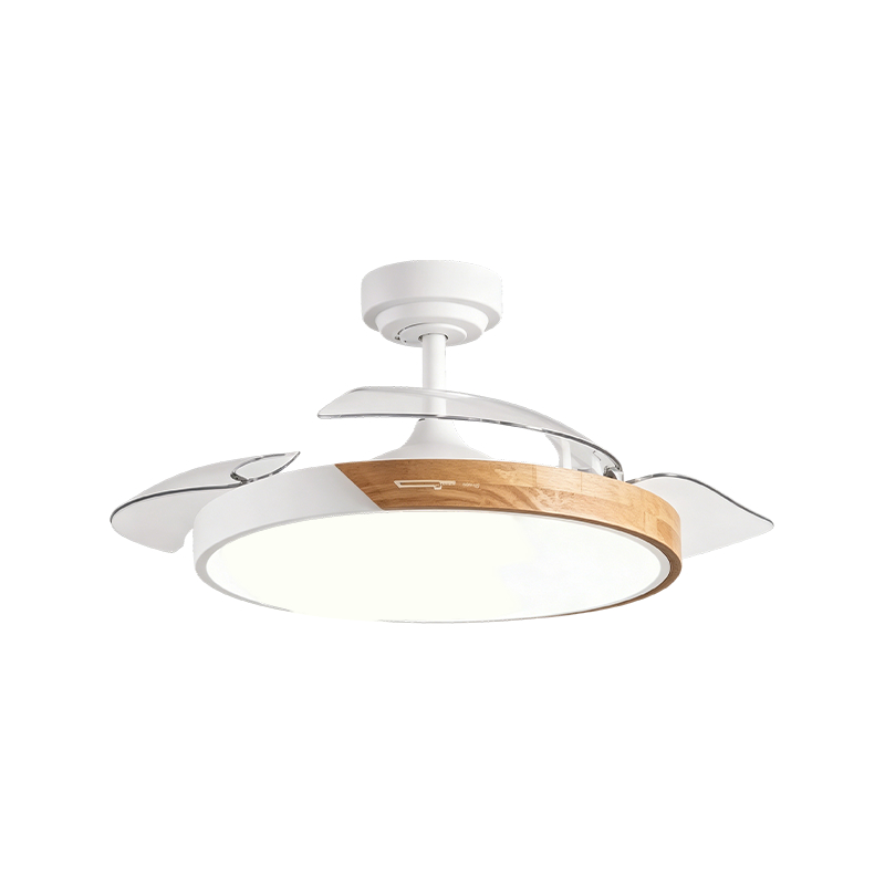 Luce per ventilatore retrattile con venature del legno rustico Luce per ventilatore retrattile con venature del legno rustico