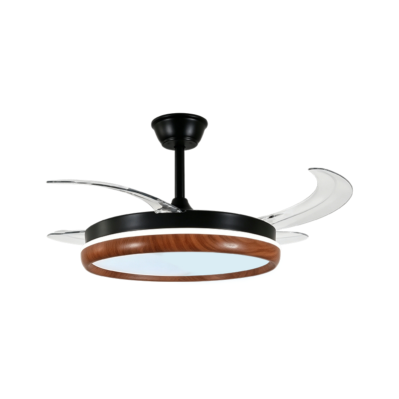 Luce per ventilatore retrattile con venature del legno rustico Luce per ventilatore retrattile con venature del legno rustico