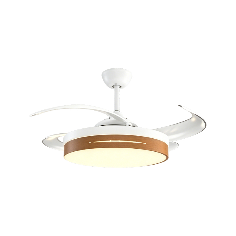 Luce per ventilatore retrattile con venature del legno rustico Luce per ventilatore retrattile con venature del legno rustico