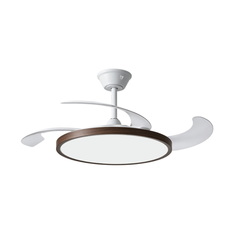 Luce per ventilatore retrattile con venature del legno rustico Luce per ventilatore retrattile con venature del legno rustico