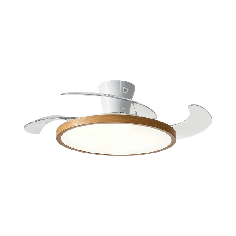 Luce per ventilatore retrattile con venature del legno rustico Luce per ventilatore retrattile con venature del legno rustico