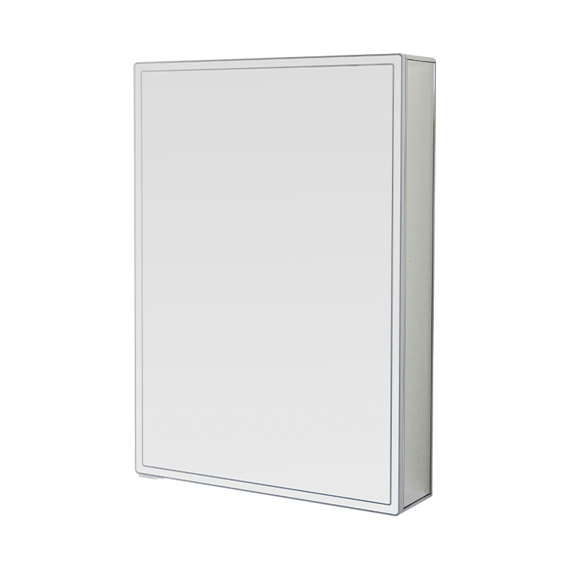 Armadietto a specchio da bagno intelligente ad anta singola con specchio per il trucco retroilluminato a LED Armadietto a specchio da bagno intelligente ad anta singola con specchio per il trucco retroilluminato a LED