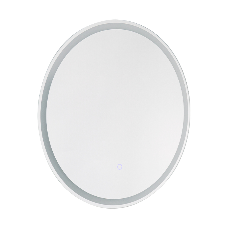 Specchio da bagno retroilluminato antiappannante con regolazione intelligente a LED con telaio in alluminio